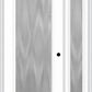 MMI Full Lite 3'0" X 6'8" Textured/Privacy Fiberglass Smooth Exterior Prehung Door With 1 Full Lite Textured/Privacy Glass Sidelight 686