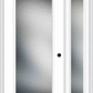 MMI Full Lite 3'0" X 6'8" Textured/Privacy Fiberglass Smooth Exterior Prehung Door With 1 Full Lite Textured/Privacy Glass Sidelight 686
