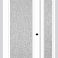 MMI Full Lite 3'0" X 6'8" Textured/Privacy Fiberglass Smooth Exterior Prehung Door With 1 Full Lite Textured/Privacy Glass Sidelight 686