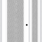 MMI Full Lite 3'0" X 6'8" Textured/Privacy Fiberglass Smooth Exterior Prehung Door With 1 Full Lite Textured/Privacy Glass Sidelight 686
