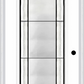 MMI Full Lite 6'8" Fiberglass Smooth Soleil Patina Decorative Glass Exterior Prehung Door 686