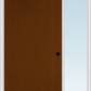 MMI Flush 3'0" X 6'8" Fiberglass Oak Finger Jointed Primed Exterior Prehung Door With 1 Direct Set Sidelight