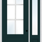 MMI 3/4 Lite 1 Panel Direct Glazed 3'0" X 8'0" Fiberglass Smooth Pro Clear Glass Exterior Prehung Door With 1 3/4 Lite 14 Inches Sidelight 608