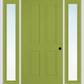 MMI TRUE 4 PANEL 3'0" X 6'8" FIBERGLASS SMOOTH EXTERIOR PREHUNG DOOR WITH 2 FULL LITE CLEAR OR PRIVACY/TEXTURED GLASS SIDELIGHTS 40