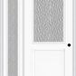 MMI 1/2 Lite 1 Panel 3'0" X 6'8" Textured/Privacy Fiberglass Smooth Exterior Prehung Door With 1 Full Lite Textured/Privacy Glass Sidelight 682