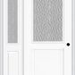 MMI 1/2 Lite 1 Panel 3'0" X 6'8" Textured/Privacy Fiberglass Smooth Exterior Prehung Door With 1 Half Lite Textured/Privacy Glass Sidelight 682