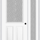 MMI 1/2 LITE 2 PANEL 3'0" X 6'8" TEXTURED/PRIVACY FIBERGLASS SMOOTH EXTERIOR PREHUNG DOOR WITH 1 FULL LITE TEXTURED/PRIVACY GLASS SIDELIGHT 684