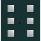 MMI TWIN/DOUBLE 3 LITE SQUARE 6'8" FIBERGLASS SMOOTH CLEAR OR FROSTED GLASS EXTERIOR PREHUNG DOOR 840Q3