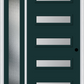 MMI 5 Lite 3'0" X 6'8" Fiberglass Smooth Clear Or Frosted Glass Exterior Prehung Door With 1 Craftsman Full Lite Low-E Sidelight 842H5