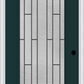 MMI Full Lite 6'8" Fiberglass Smooth Courtyard Nickel Vein Wrought Iron Decorative Glass Exterior Prehung Door 686