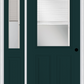 MMI 1/2 Lite 2 Panel Raise/Lower Blinds 3'0" X 6'8" Fiberglass Smooth Exterior Prehung Door With 1 Half Lite Glass Raise/Lower Blinds Sidelight 684 RLB 692 RLB
