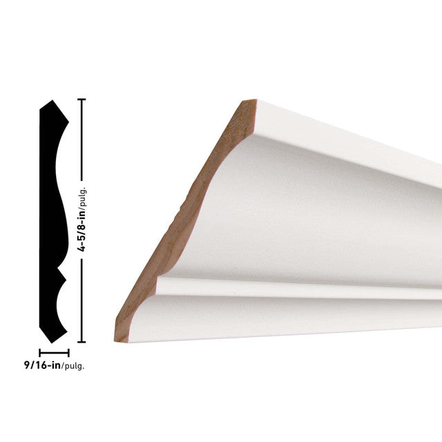 L47 Primed Pine Or Primed MDF Standard Crown/Cove Molding (8-Value Pack)