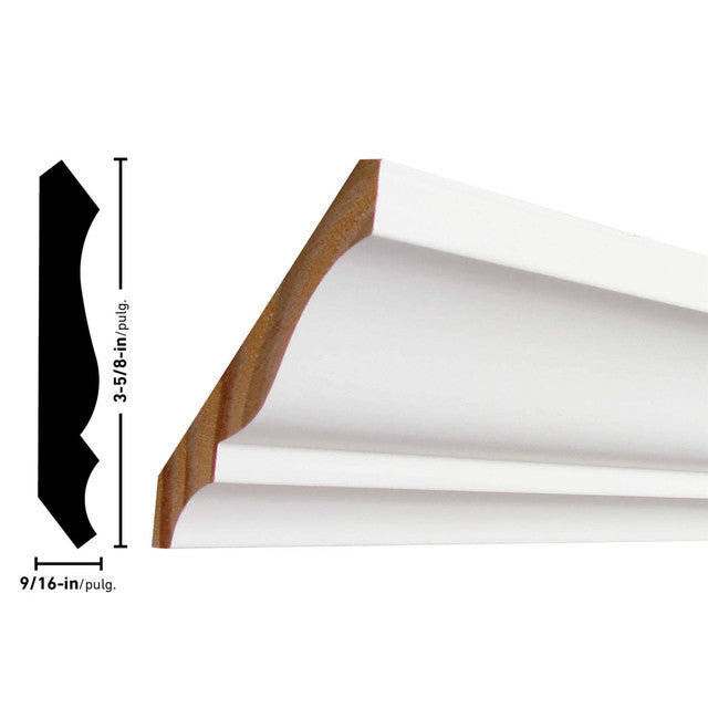 L49 16' Primed Pine (10-Value Pack) Or Primed MDF (8-Value Pack) Standard Crown/Cove Molding