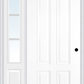 MMI LONGTOP 4 PANEL 3'0" X 6'8" FIBERGLASS SMOOTH EXTERIOR PREHUNG DOOR WITH 1 LOW-E SDL GRILLES 3/4 LITE GLASS SIDELIGHT 140