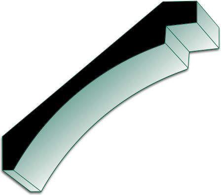 MCR714 16' Primed Pine Or Primed MDF Step Crown/Cove Molding
