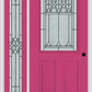 MMI 1/2 Lite 2 Panel 6'8" Fiberglass Smooth Selwyn Patina Exterior Prehung Door With 1 Full Lite Selwyn Patina Decorative Glass Sidelight 684