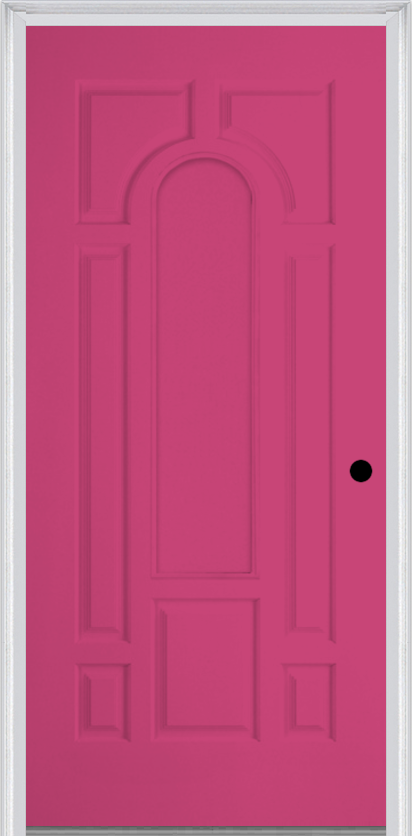 MMI 8 Panel Center Arch 3'0" X 6'8" Fiberglass Smooth Exterior Prehung Door 630