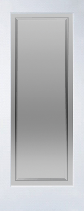 MMI 1 Lite Hamilton 6'8" X 1-3/8 Ovolo Sticking Primed Frame Tempered Glass Interior French Door