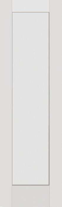 REEB 6'8 X 1-3/8 Or 1-3/4 1 Panel Primed Flat Shaker Sticking Interior Door PR8720