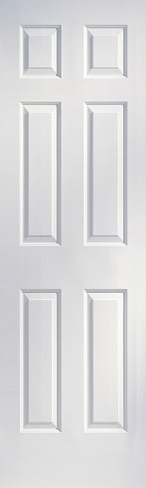 JELDWEN Molded 1 Side Colonist 6 Panel 1 Side Impressions Mirror 1 Panel 6'8 X 1-3/8 Grained Surface Hollow Interior Door