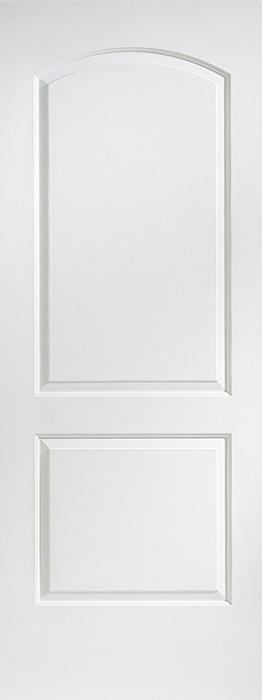 JELDWEN Molded Caiman 6'8 X 1-3/8 Cove And Bead Sticking 2 Panel Arch Top Smooth Surface Hollow/Solid Interior Door