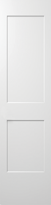 JELDWEN Molded Monroe 6'8 X 1-3/8 Craftsman Sticking 2 Flat Panel Smooth Surface Hollow/Solid Interior Door