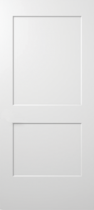 JELDWEN Molded Monroe 6'8 X 1-3/8 Craftsman Sticking 2 Flat Panel Smooth Surface Hollow/Solid Interior Door