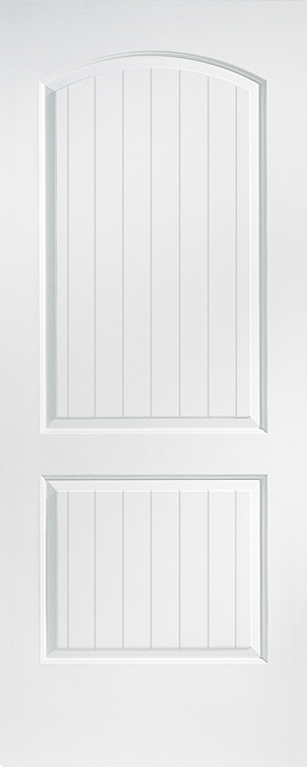 JELDWEN MOLDED SANTA FE 6'8 X 1-3/8 OVOLO STICKING 2 PANEL ARCH TOP PLANKED SMOOTH SURFACE HOLLOW/SOLID INTERIOR DOOR