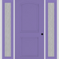 MMI 2 Panel Arch 3'0" X 6'8" Fiberglass Smooth Exterior Prehung Door With 2 Full Lite Clear Or Privacy/Textured Glass Sidelights 22
