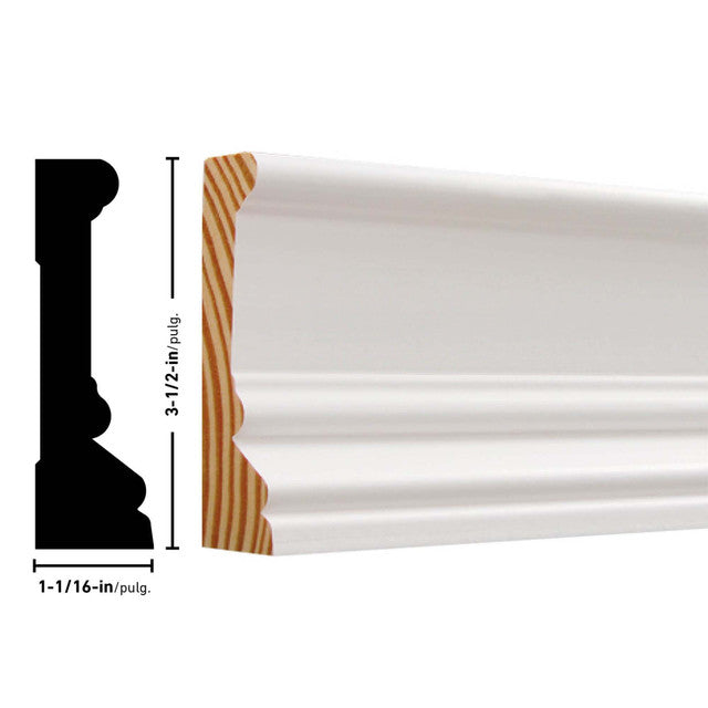 RB3 16' Primed MDF Casing Molding