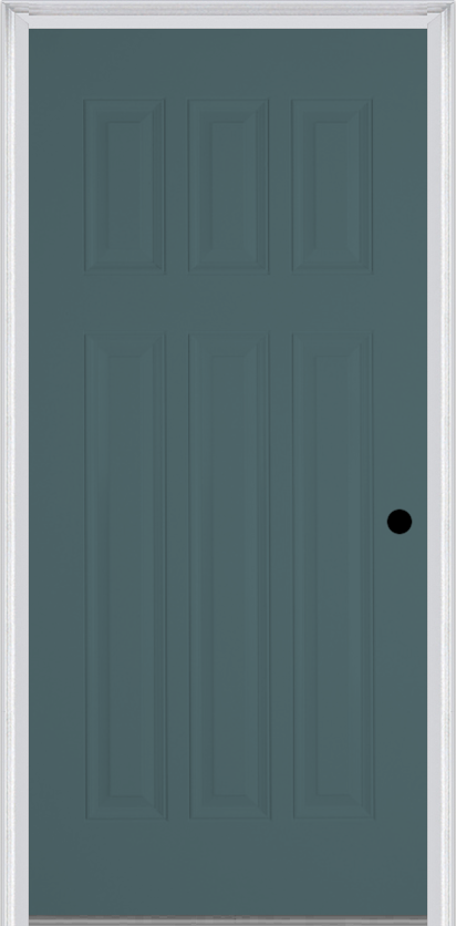 MMI Craftsman 6 Panel 3'0" X 6'8" Fiberglass Smooth Exterior Prehung Door 400