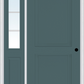 MMI TRUE 2 PANEL 3'0" X 6'8" FIBERGLASS SMOOTH EXTERIOR PREHUNG DOOR WITH 1 HALF LITE SDL GRILLES GLASS SIDELIGHT 20