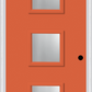 MMI 3 LITE SQUARE 6'8" FIBERGLASS SMOOTH CLEAR OR FROSTED GLASS EXTERIOR PREHUNG DOOR 840Q3