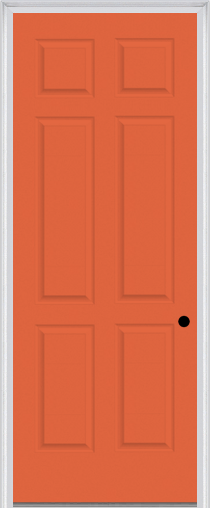 MMI 6 Panel 3'0" X 8'0" Fiberglass Smooth Finger Jointed Primed Exterior Prehung Door 21