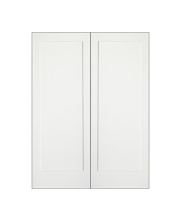 REEB Twin/Double 6'8 X 1-3/8 Or 1-3/4 1 Panel Primed Flat Ovolo Sticking Interior Prehung Door PR8020