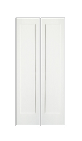 REEB Twin/Double 6'8 X 1-3/8 Or 1-3/4 1 Panel Primed Flat Ovolo Sticking Interior Prehung Door PR8020