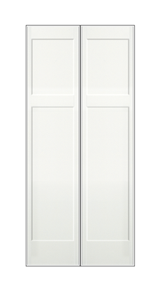 REEB Twin/Double 6'8 X 1-3/8 Or 1-3/4 1+2 Panel Primed Flat Shaker Sticking Interior Prehung Door PR8760