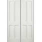 REEB Twin/Double 6'8 X 1-3/8 2 Long Panels Over 2 Short Panels Primed Flat Ovolo Sticking Interior Prehung Door PR8044