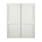 REEB Twin/Double 6'8 X 1-3/8 Or 1-3/4 2 Panel Primed Flat Ovolo Sticking Interior Prehung Door PR8082