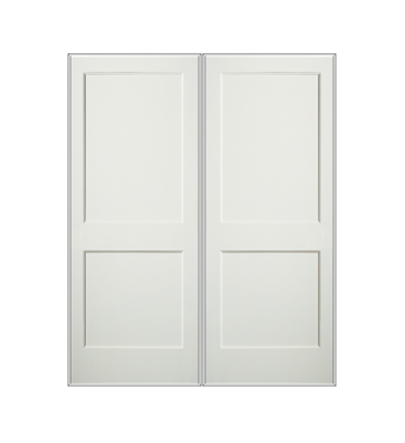 REEB Twin/Double 6'8 X 1-3/8 Or 1-3/4 2 Panel Primed Flat Ovolo Sticking Interior Prehung Door PR8082