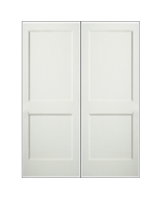 REEB Twin/Double 6'8 X 1-3/8 Or 1-3/4 2 Panel Primed Flat Shaker Sticking Interior Prehung Door PR8782