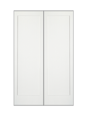 REEB Twin/Double 8'0 X 1-3/8 Or 1-3/4 1 Panel Primed Flat Shaker Sticking Interior Prehung DoorPR8720