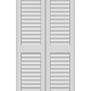 REEB Twin/Double 6'8 X 1-3/8 Full Plantation Louver Primed Interior Prehung Door PR730W
