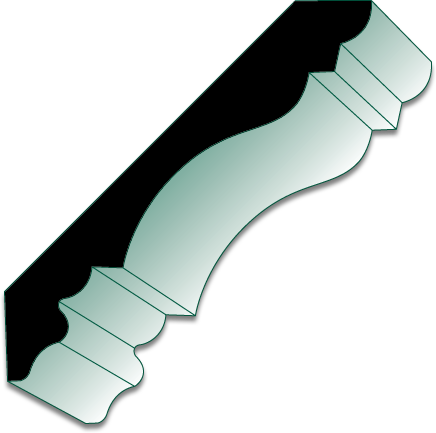 UC71 16' Primed MDF Crown/Cove Molding