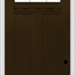 MMI Craftsman 2 Panel Flush Glazed With Shelf 3'0" X 8'0" Fiberglass Fir Clear Glass Finger Jointed Primed Exterior Prehung Door 801,803, Or 806