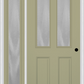 MMI 2-1/2 Lite 2 Panel 3'0" X 6'8" Textured/Privacy Fiberglass Smooth Exterior Prehung Door With 1 Full Lite Textured/Privacy Glass Sidelight 692