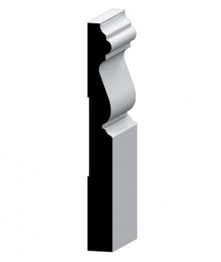 B312 16' Primed MDF Traditional Base Molding (5-Value Pack)