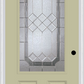 MMI 3/4 Lite 2 Panel 3'0" X 6'8" Fiberglass Smooth Majestic Nickel Decorative Glass Exterior Prehung Door 607