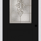 MMI 1/2 Lite 1 Panel 6'8" Fiberglass Smooth Heirlooms Brass Or Heirlooms Satin Nickel Decorative Glass Exterior Prehung Door 682