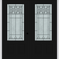 MMI TWIN/DOUBLE 3/4 LITE 2 PANEL 6'0" X 6'8" FIBERGLASS SMOOTH SELWYN PATINA DECORATIVE GLASS EXTERIOR PREHUNG DOOR 607